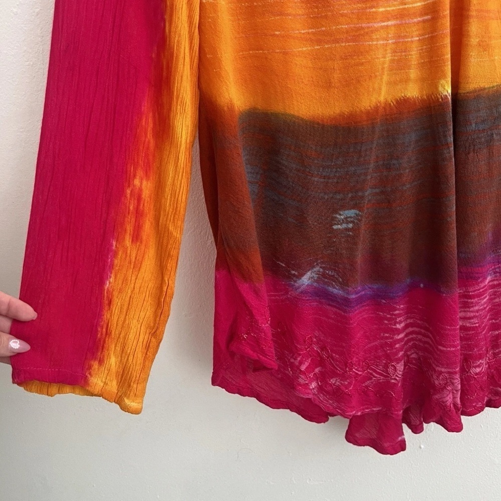 Charlie Paige tie dye blouse Top hippie - Picture 9 of 11